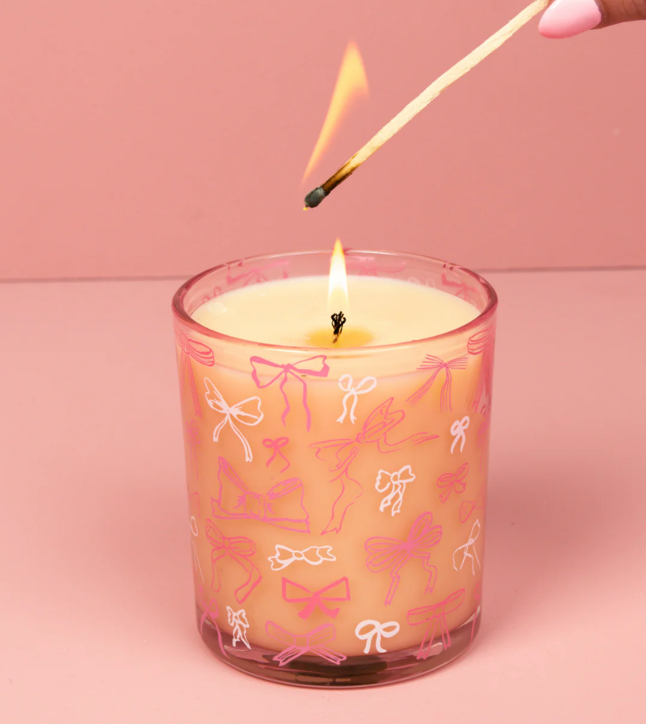 Sweet Grace Pink Bow Candle