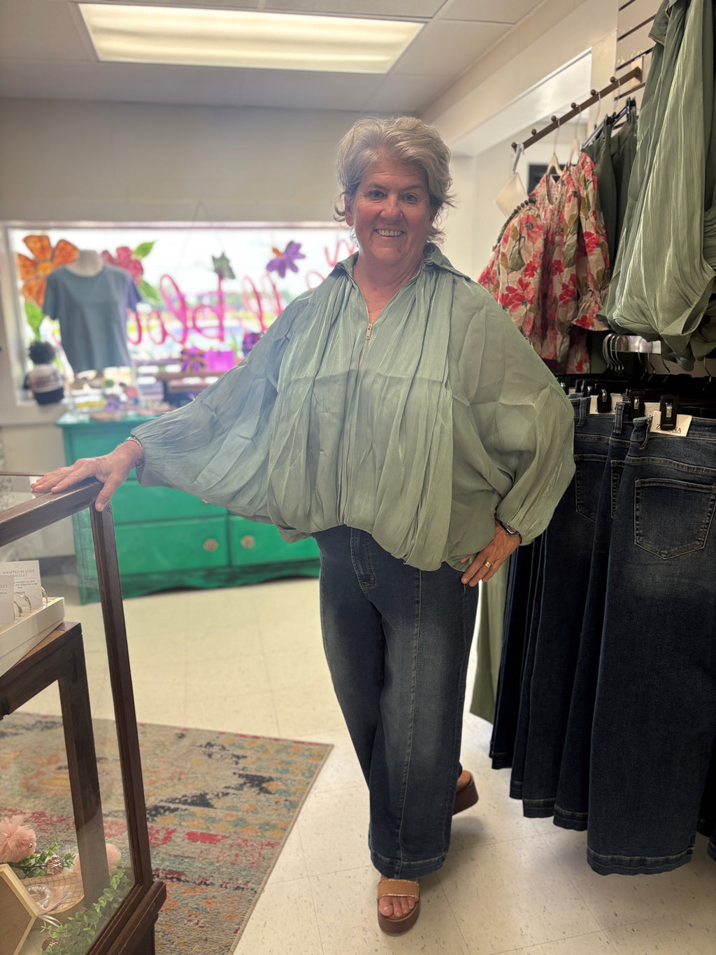 Sage Statement Blouse