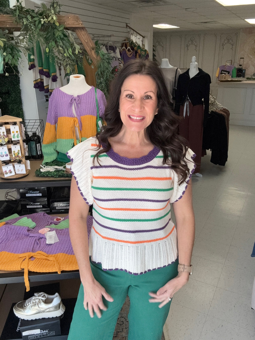 Carnival Cutie Ruffle Knit Top