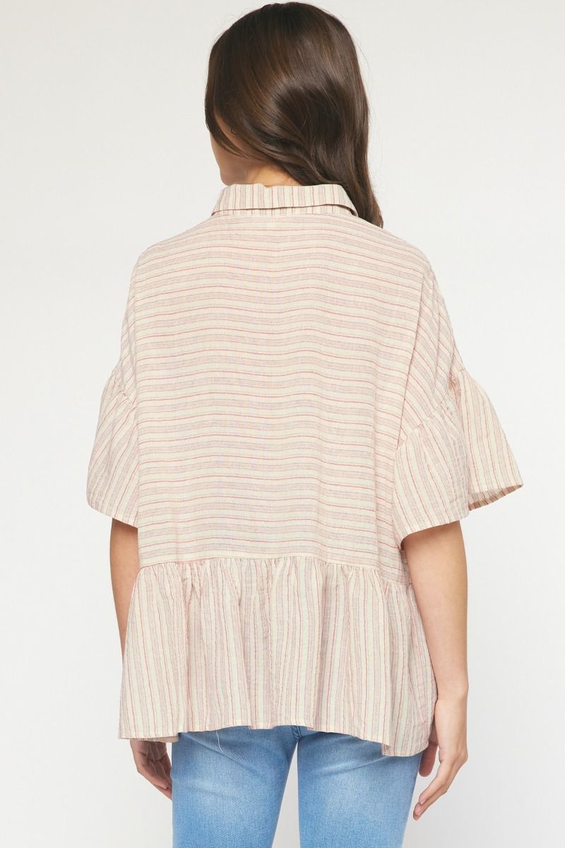 Preppy Edgy Striped Top