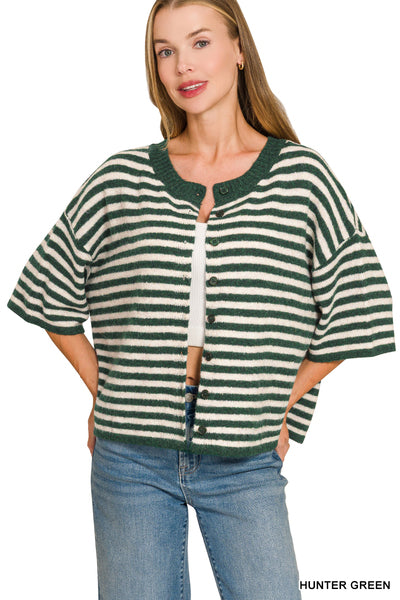 Weekend Stripe Cardigan