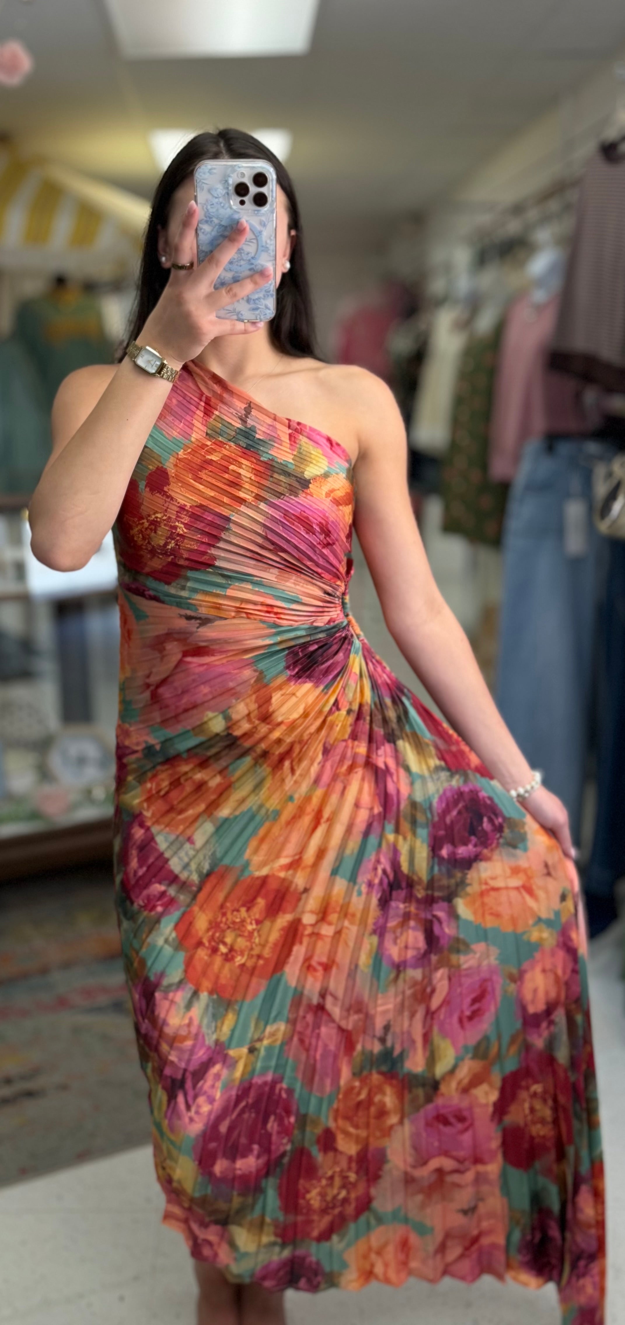Painted Sunset Midi Dress
