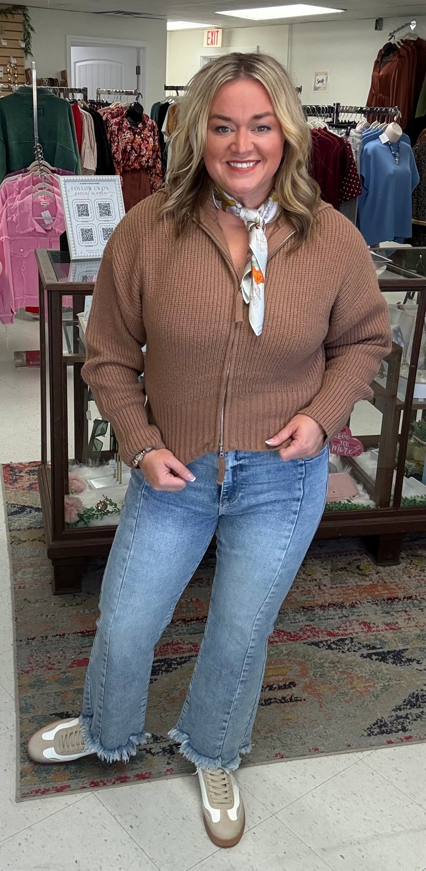 The Effortless Edge Zip Knit