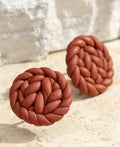 Braided Clay Stud Earrings