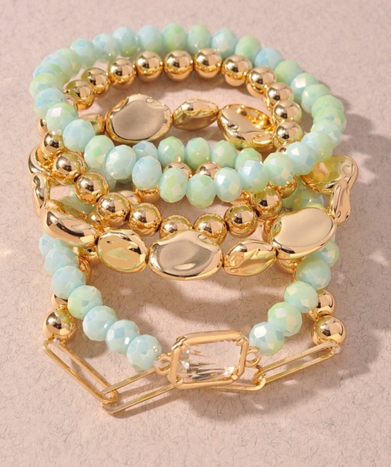 Multi Mix Beaded Stretch Bracelet Set