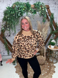 Leopard Mock Neck Sweatshirt