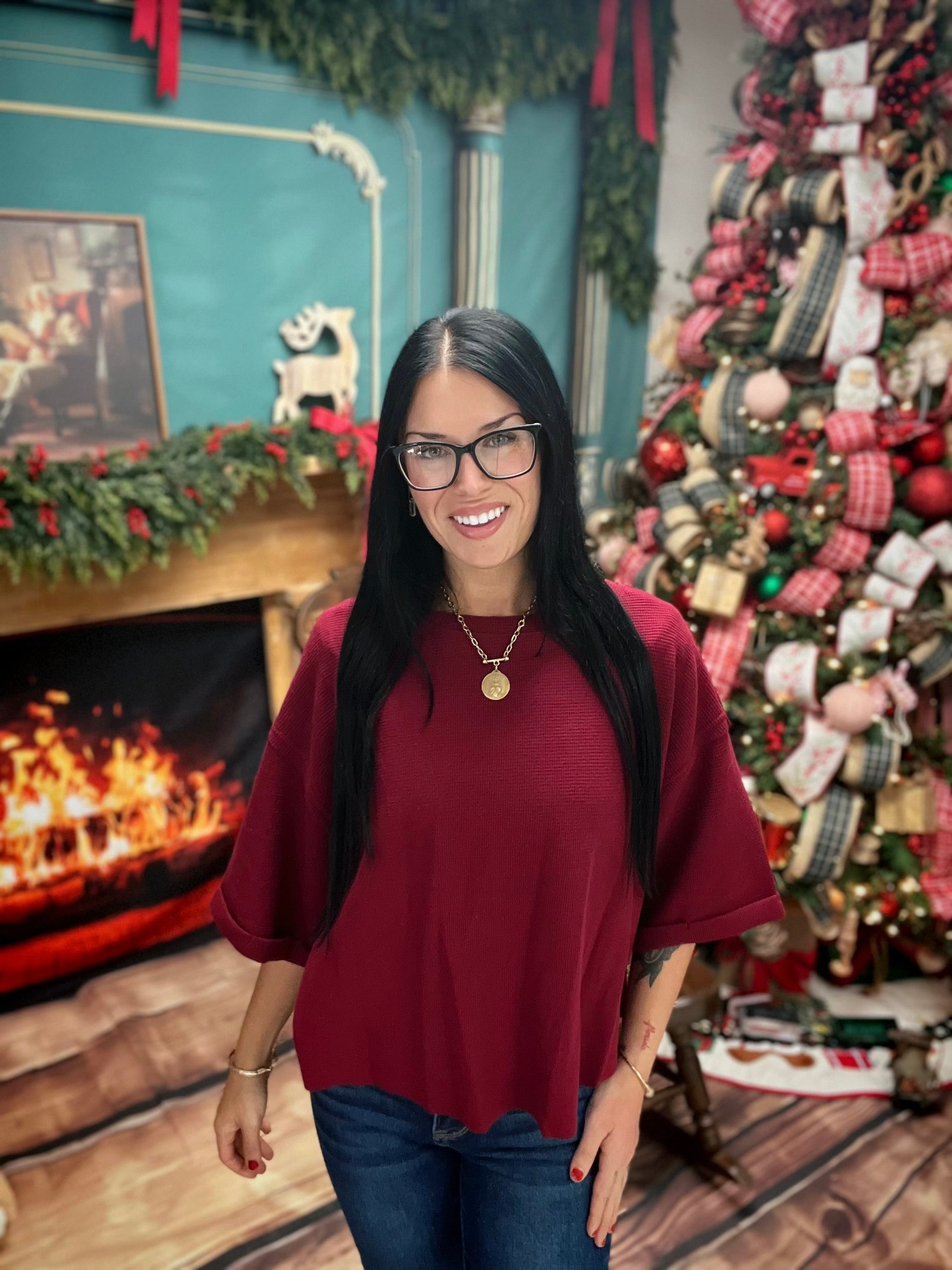 The Downtown Textured Boxy Top