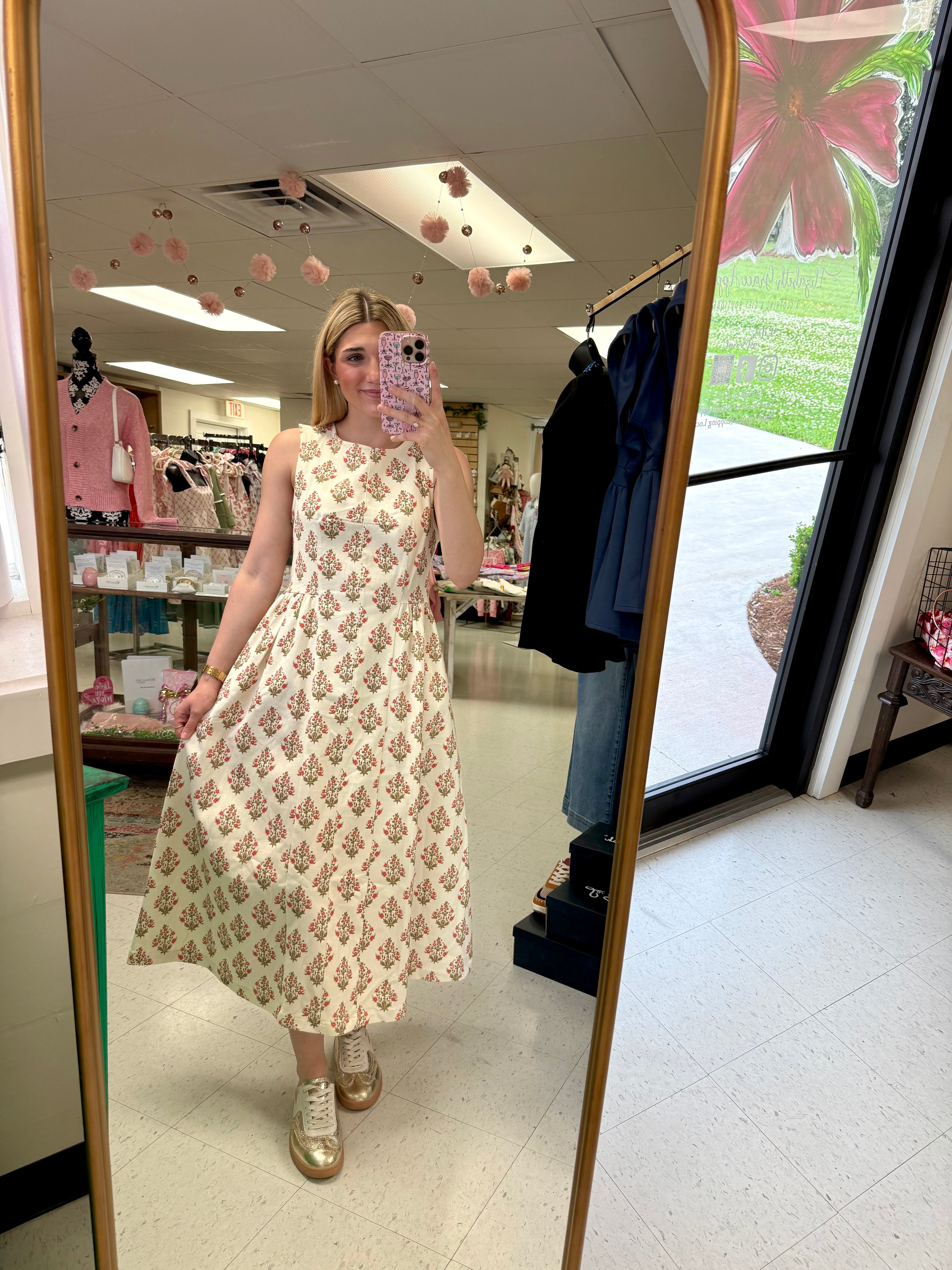 The Soft Petals Midi Dress