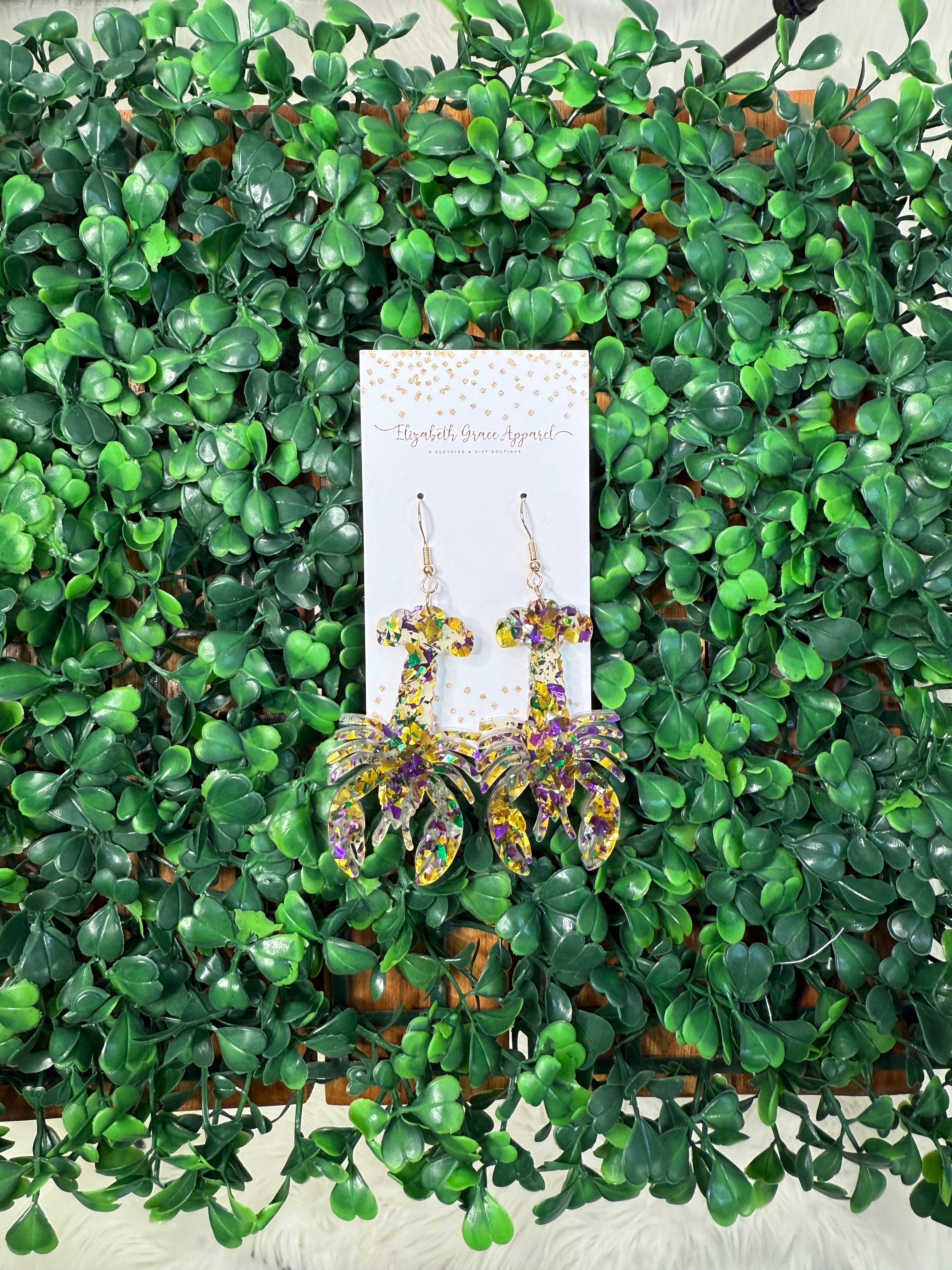 Bayou Bling Crawfish Earrings