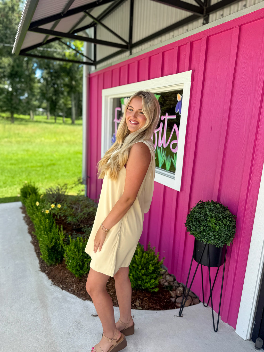 Lemon Drop Swing Dress