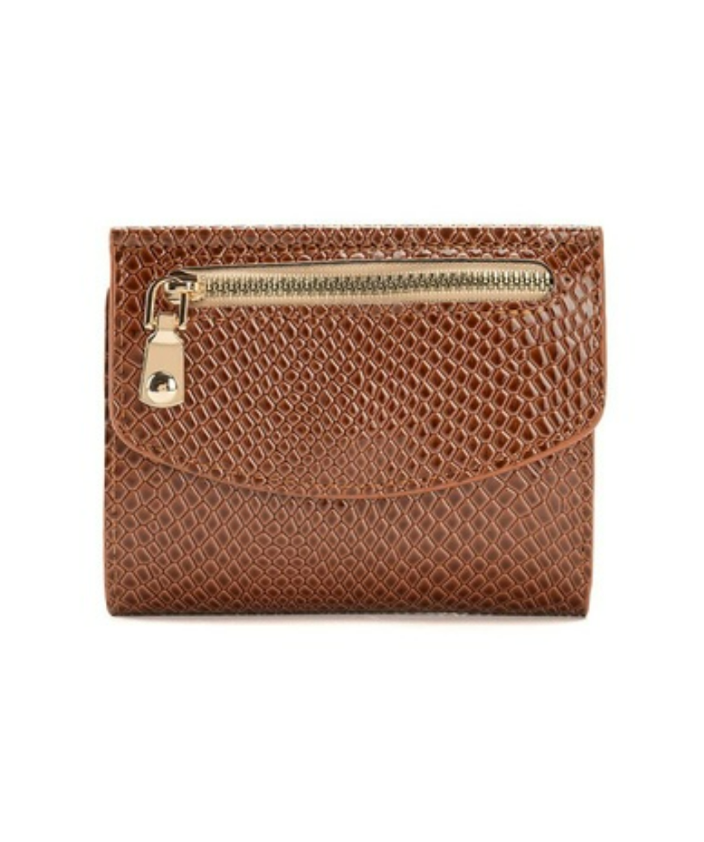 Crocodile Print Trifold Wallet