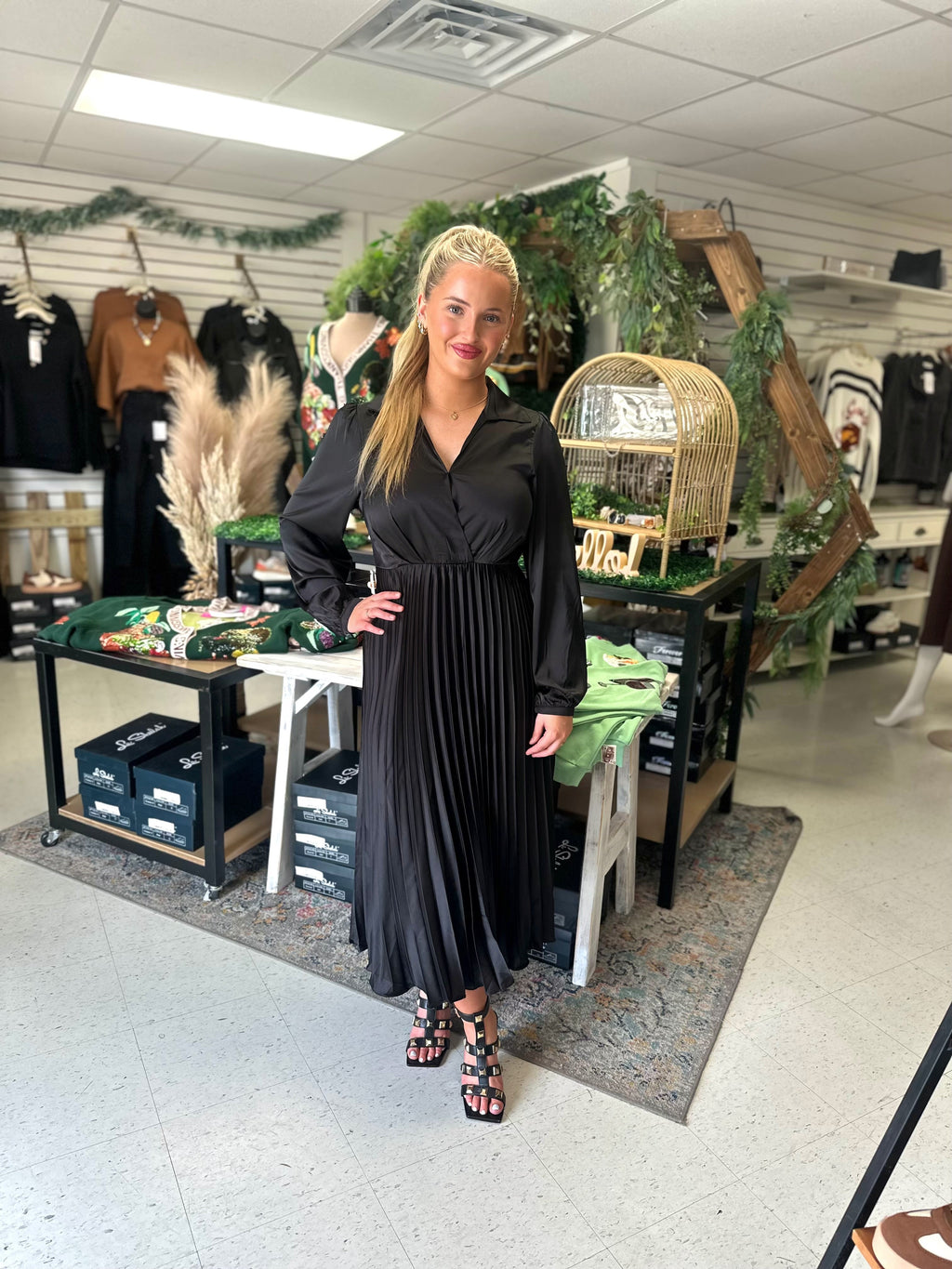 Elegance First Satin Midi Dress