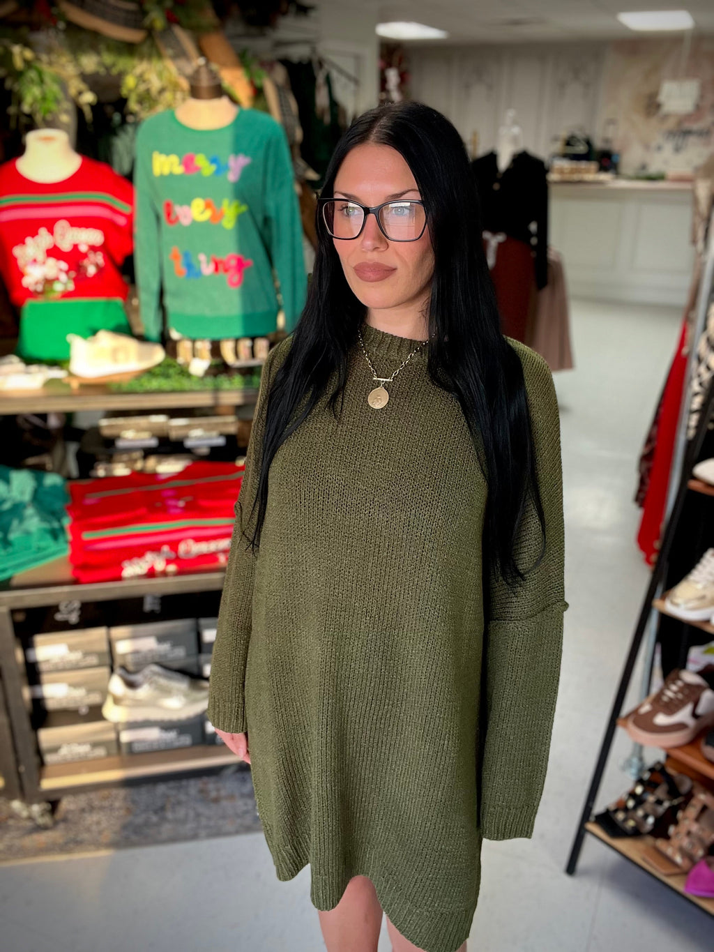 Fireside Cozy Sweater Dress