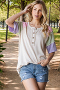 The Sweet Pastel Color Block Top