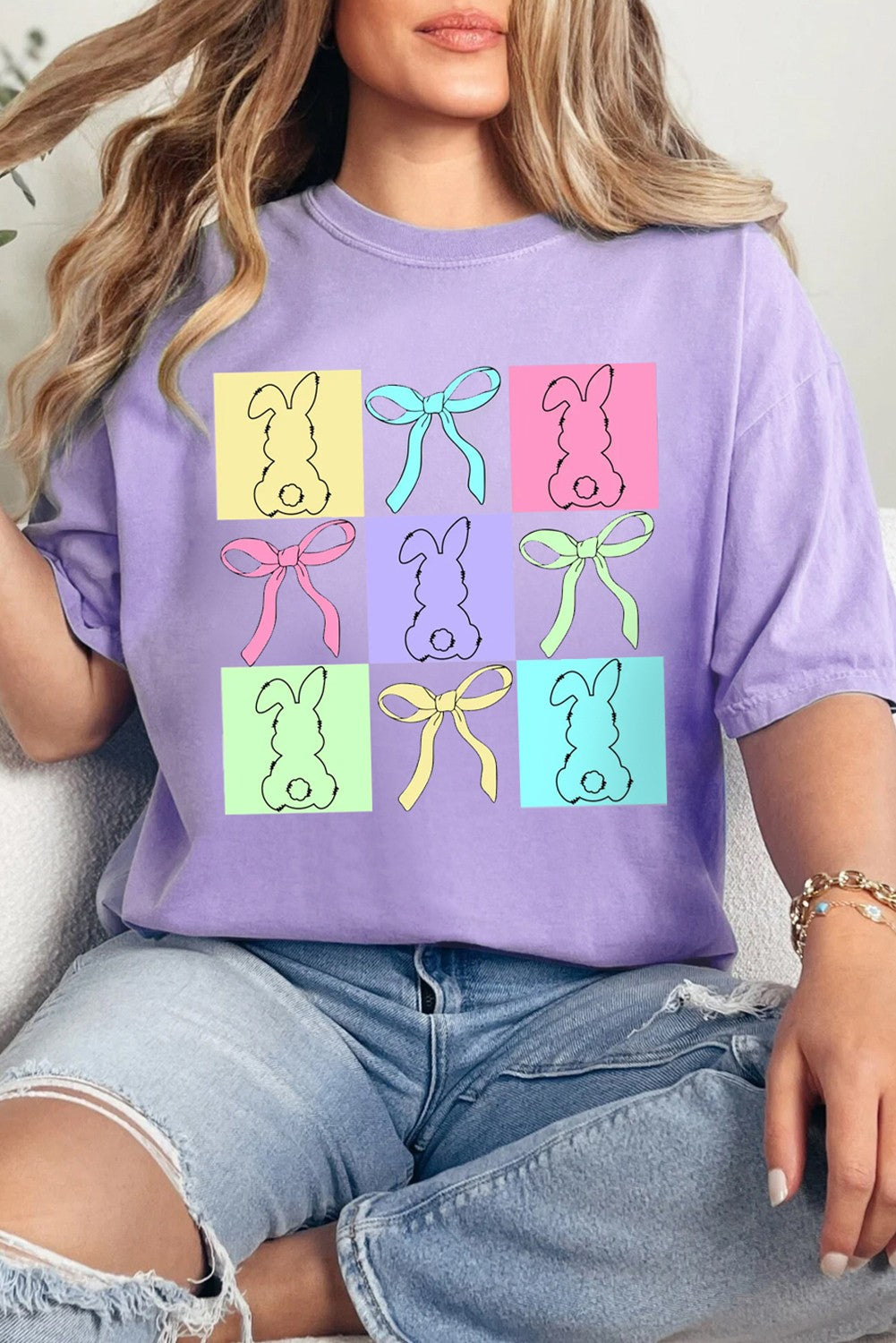 Pastel Bunny Bow Tee