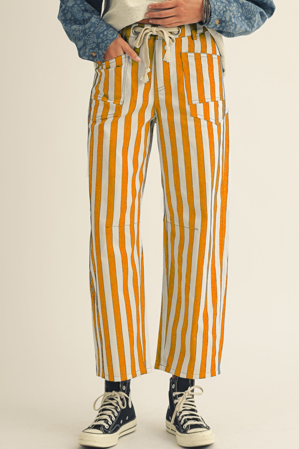 Citrus Stripe Utility Pants