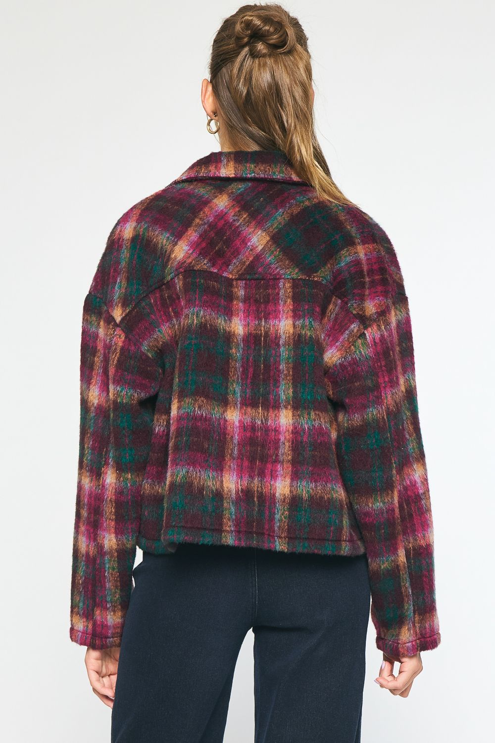 Cozy Plaid Cropped Shacket