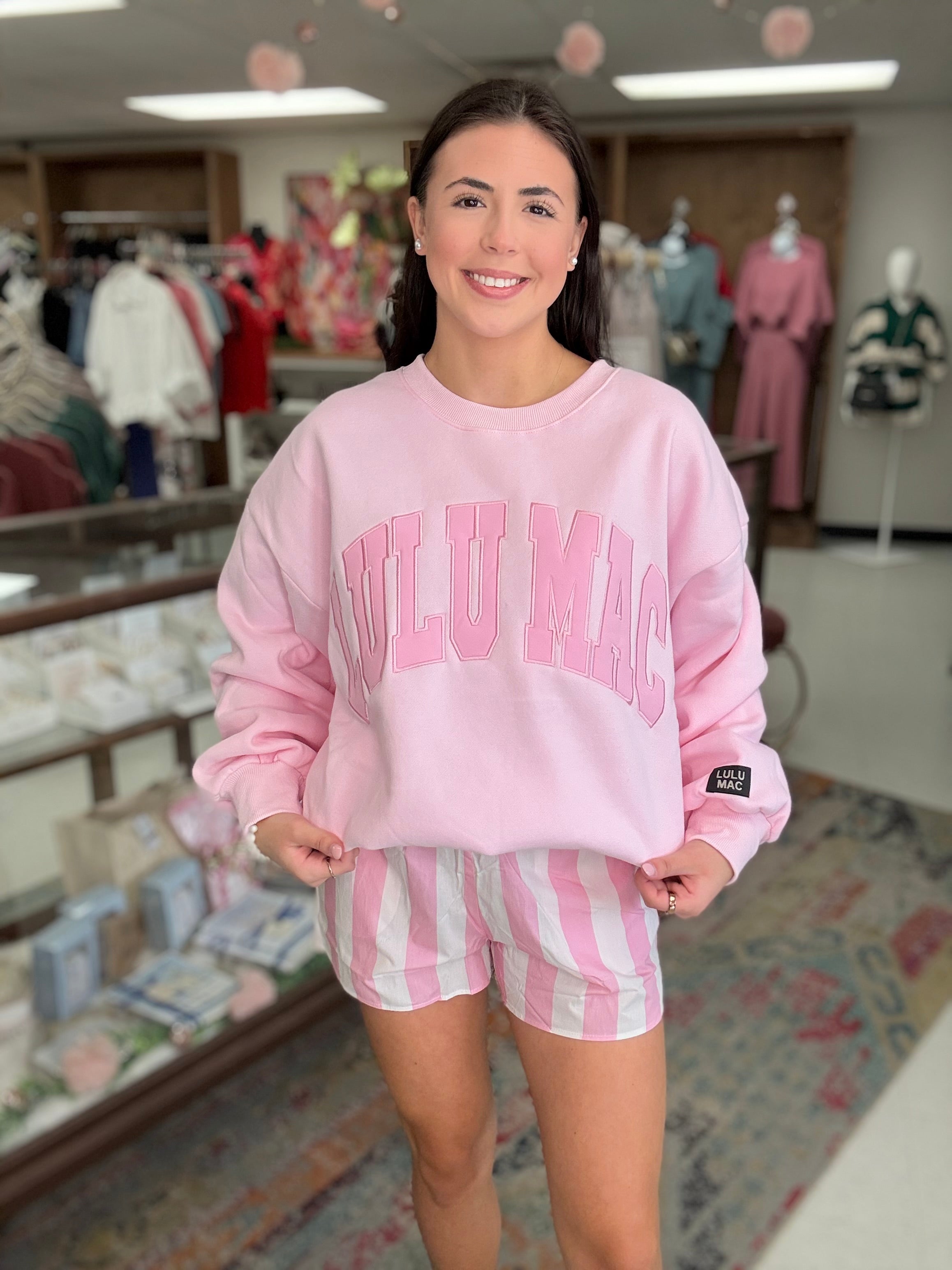 Lulu Mac Pink Mono Sweatshirt