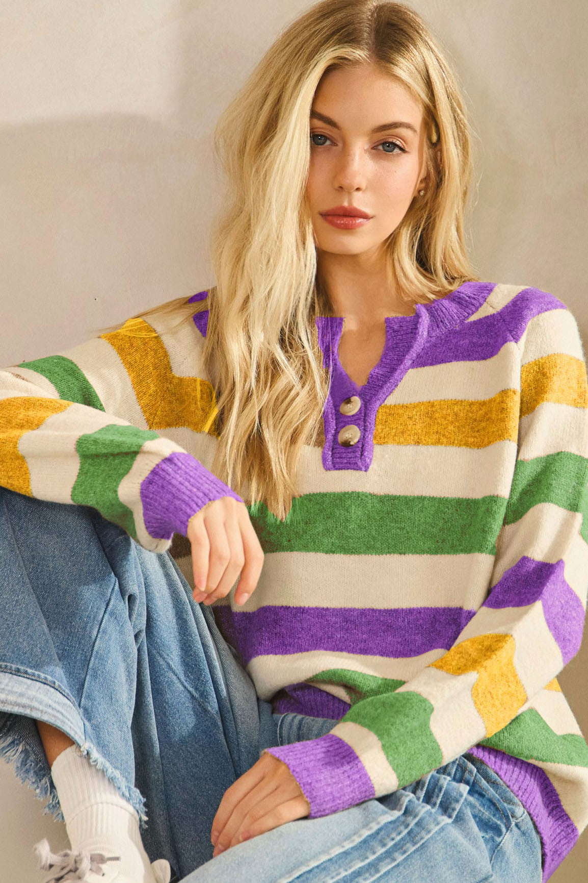 Mardi Mood Stripe Sweater