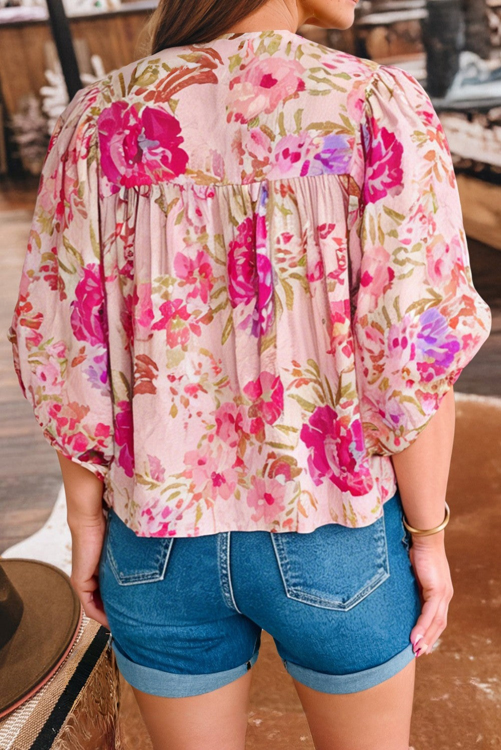 Blushing Bloom Babydoll Top