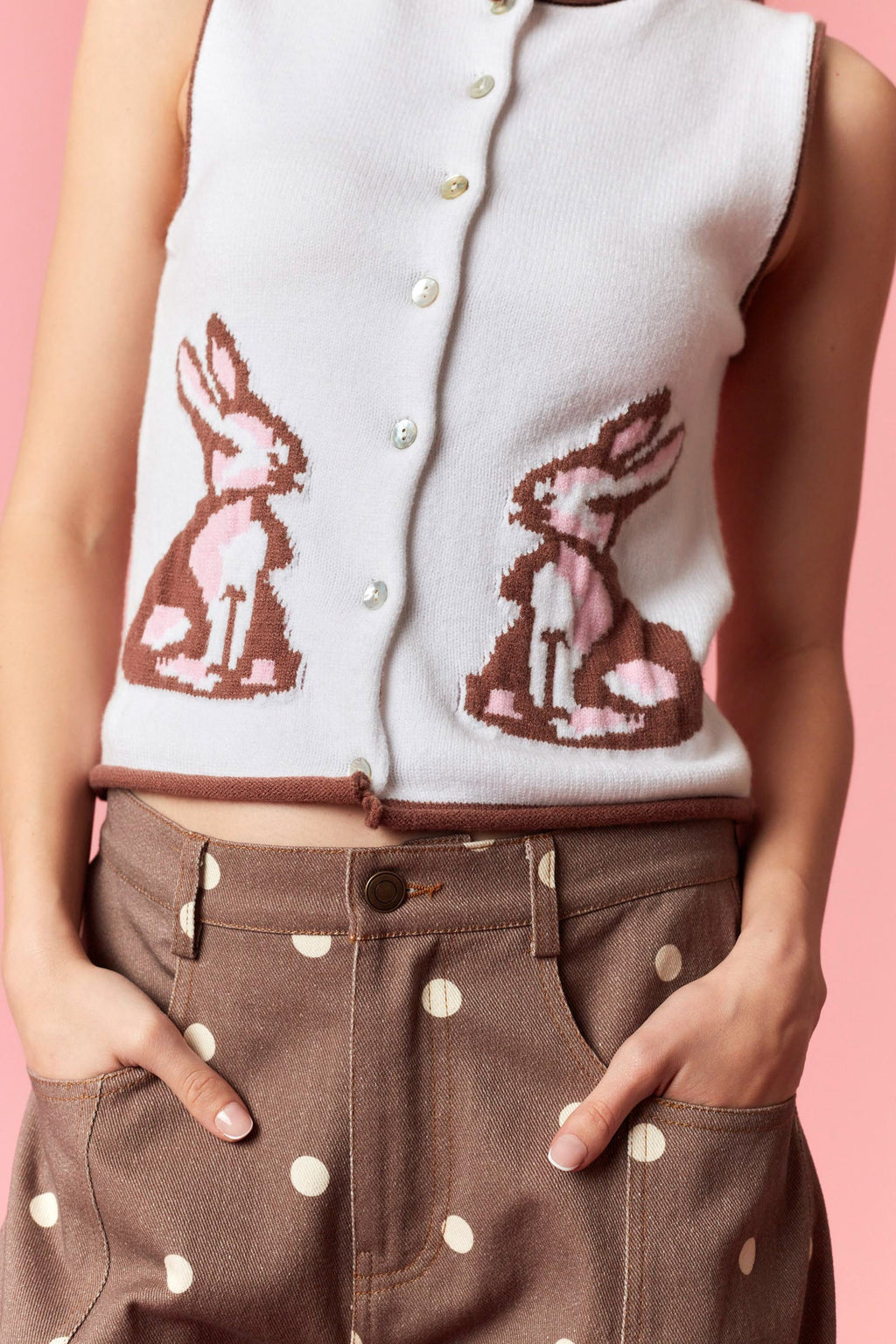 Hoppy Little Darling Button Top