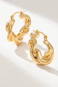 Twist of Gold Hoop Earrings
