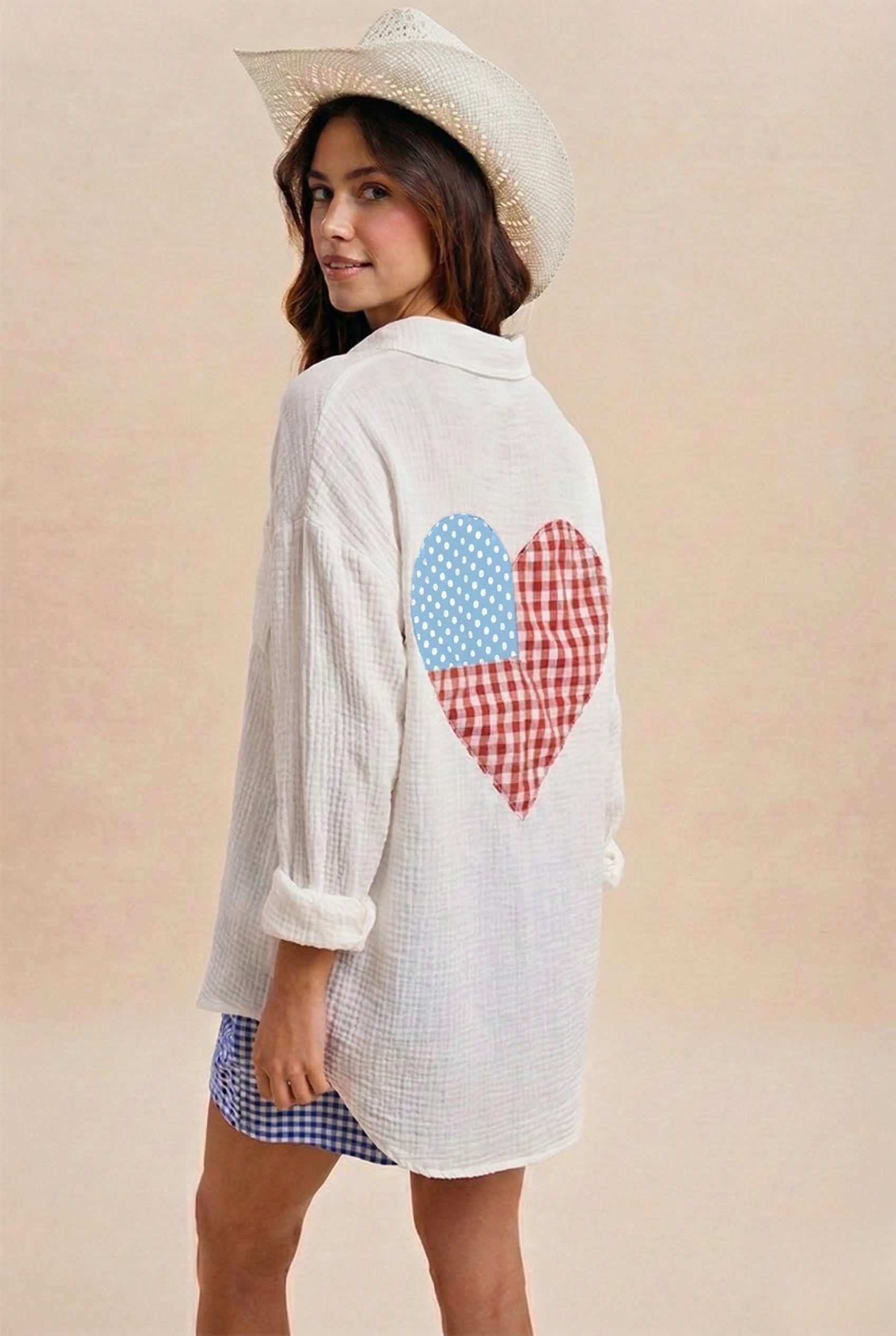 Patchwork Love Button Down