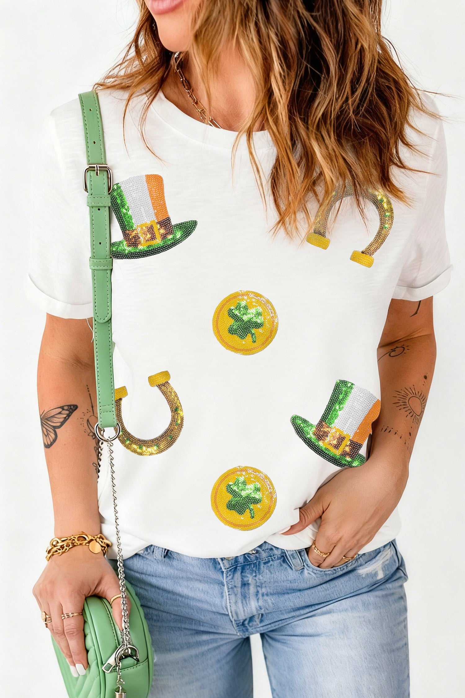 Lucky Charm Sequin Tee