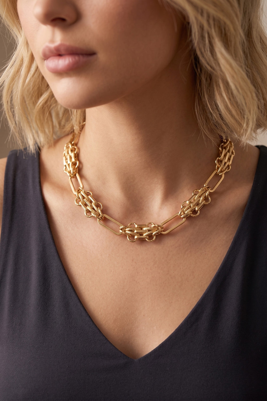 Linked in Luxe Statement Necklace