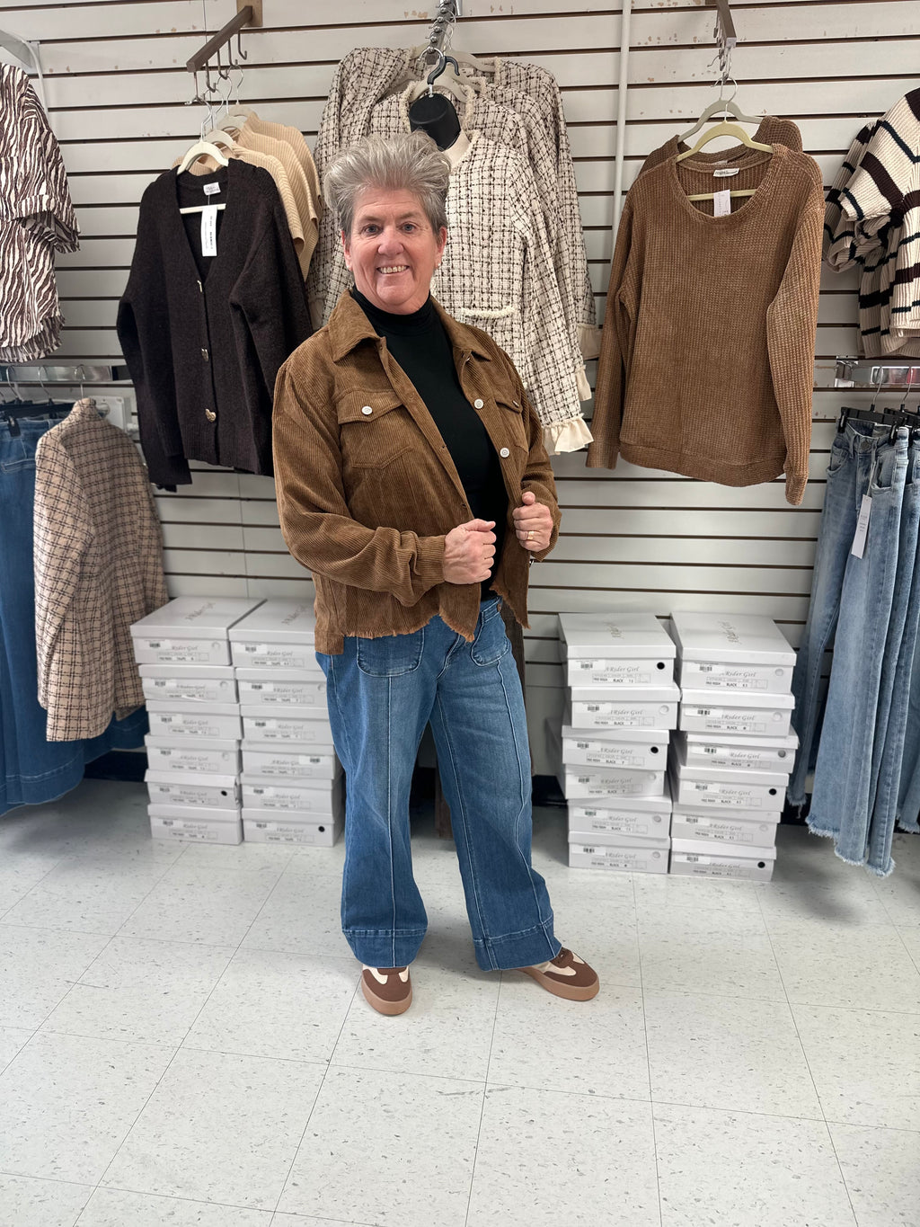 Dilhia Distressed Corduroy Jacket