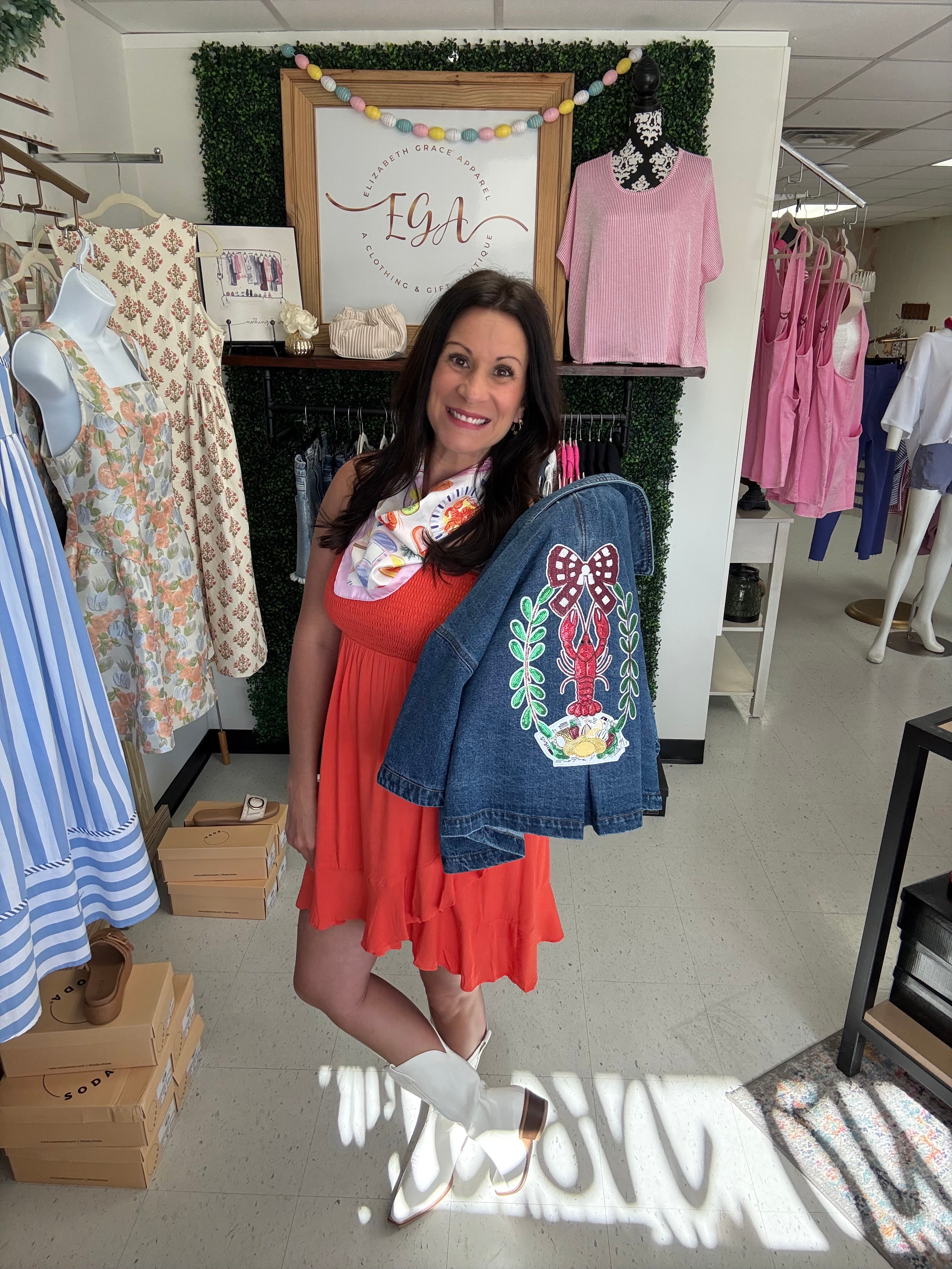 Scarlet Sunset Smocked Dress