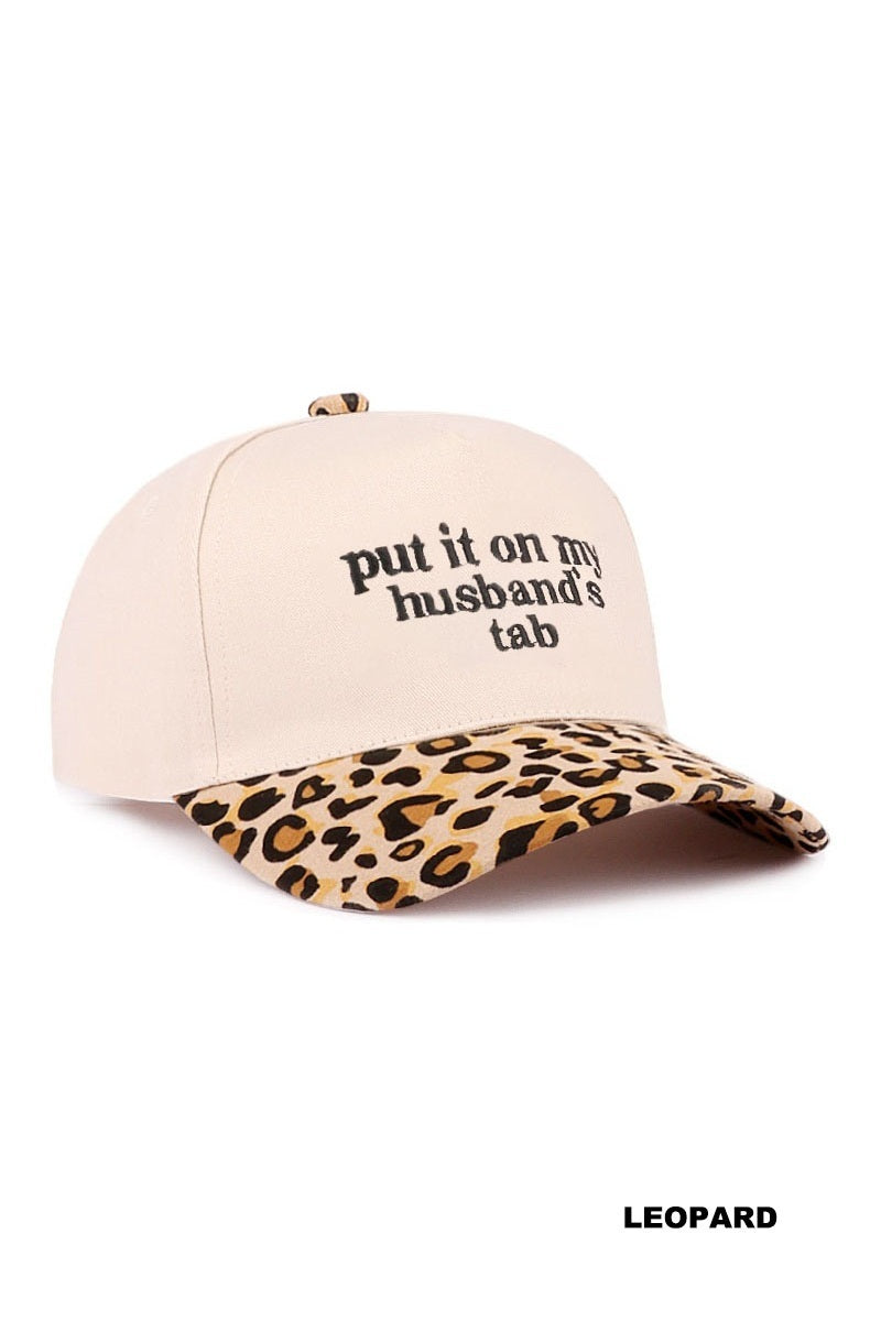 put it on my husband’s tab hat