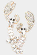 Rhinestone Crawfish Earrings