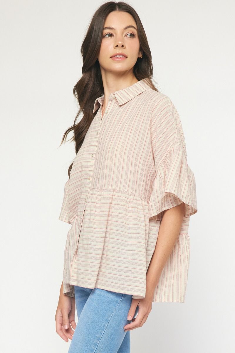 Preppy Edgy Striped Top
