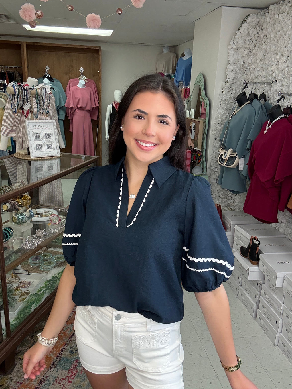 Harbor Chic Navy Top