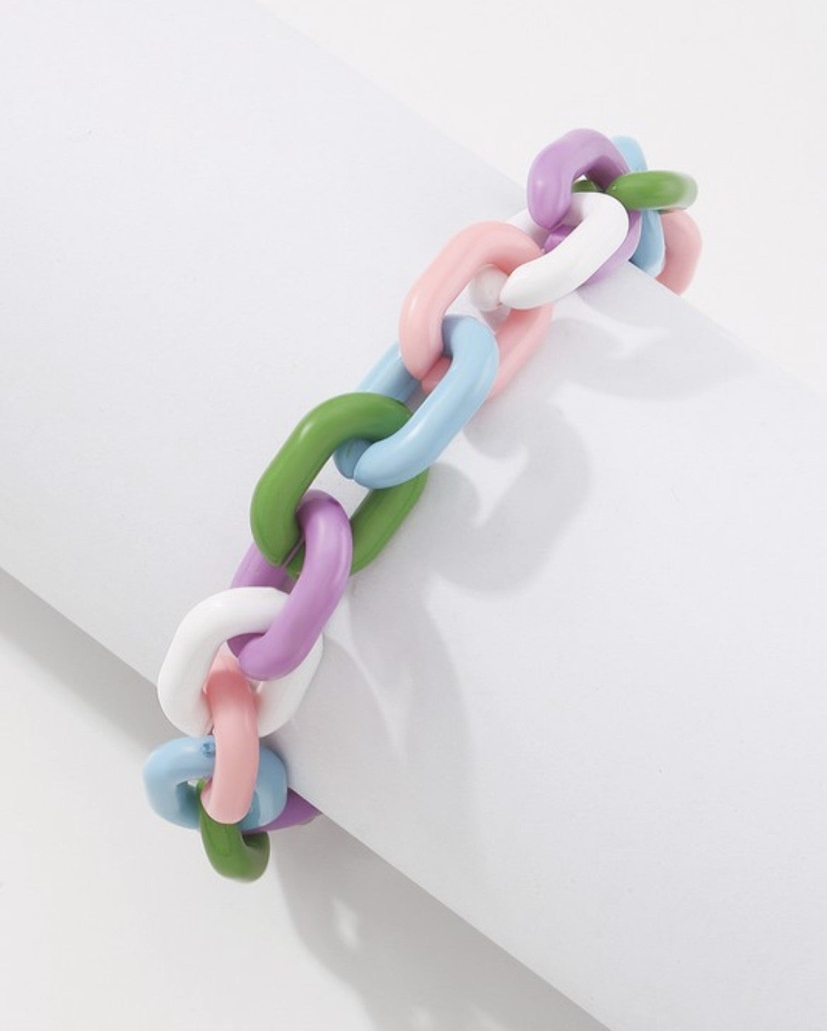 Pastel Multicolor Chain Bracelet *Final Sale*