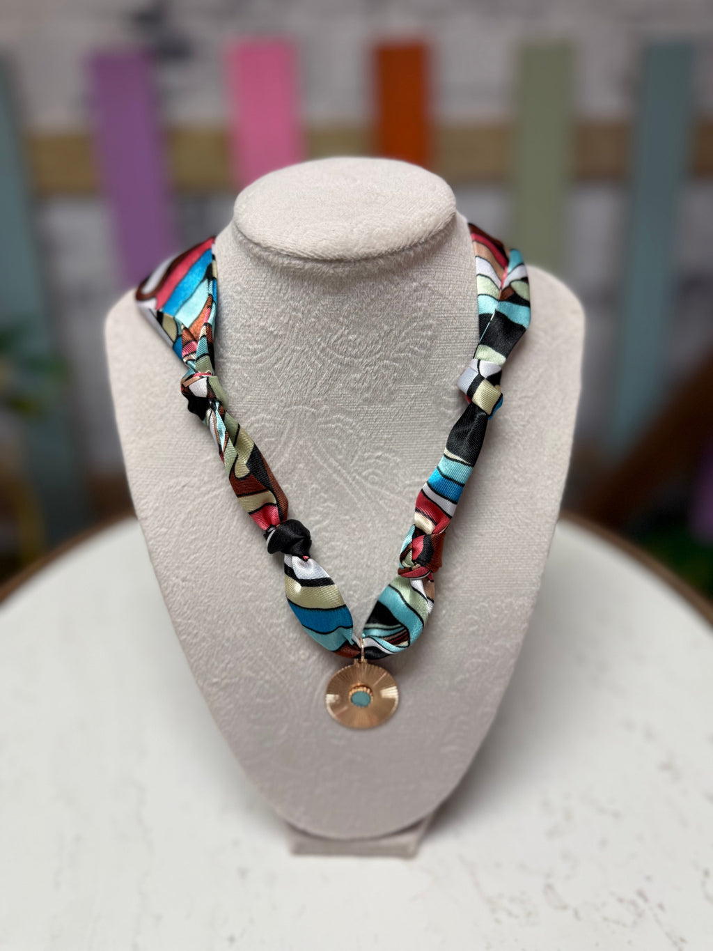 Charm Scarf Necklace