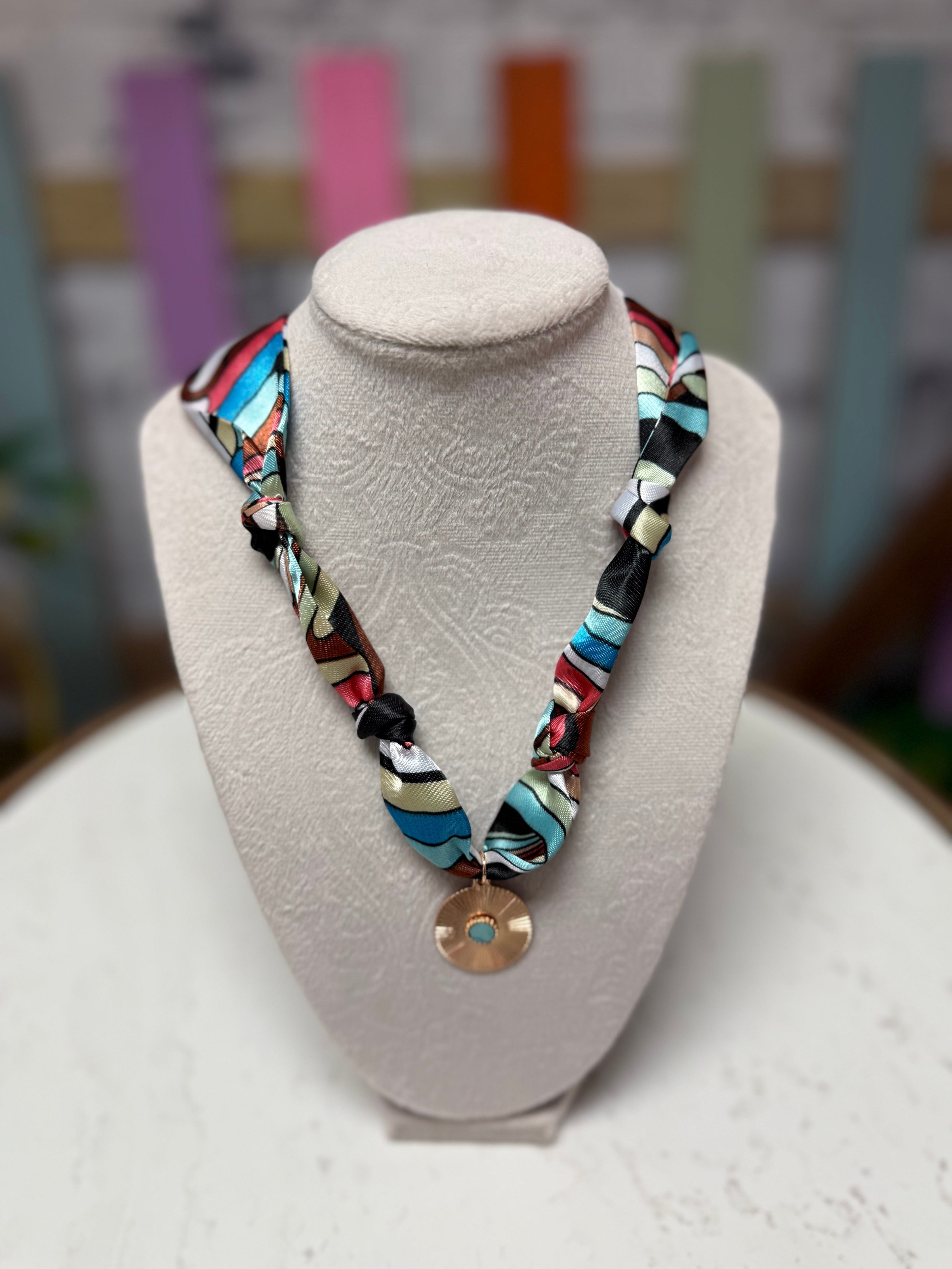 Charm Scarf Necklace