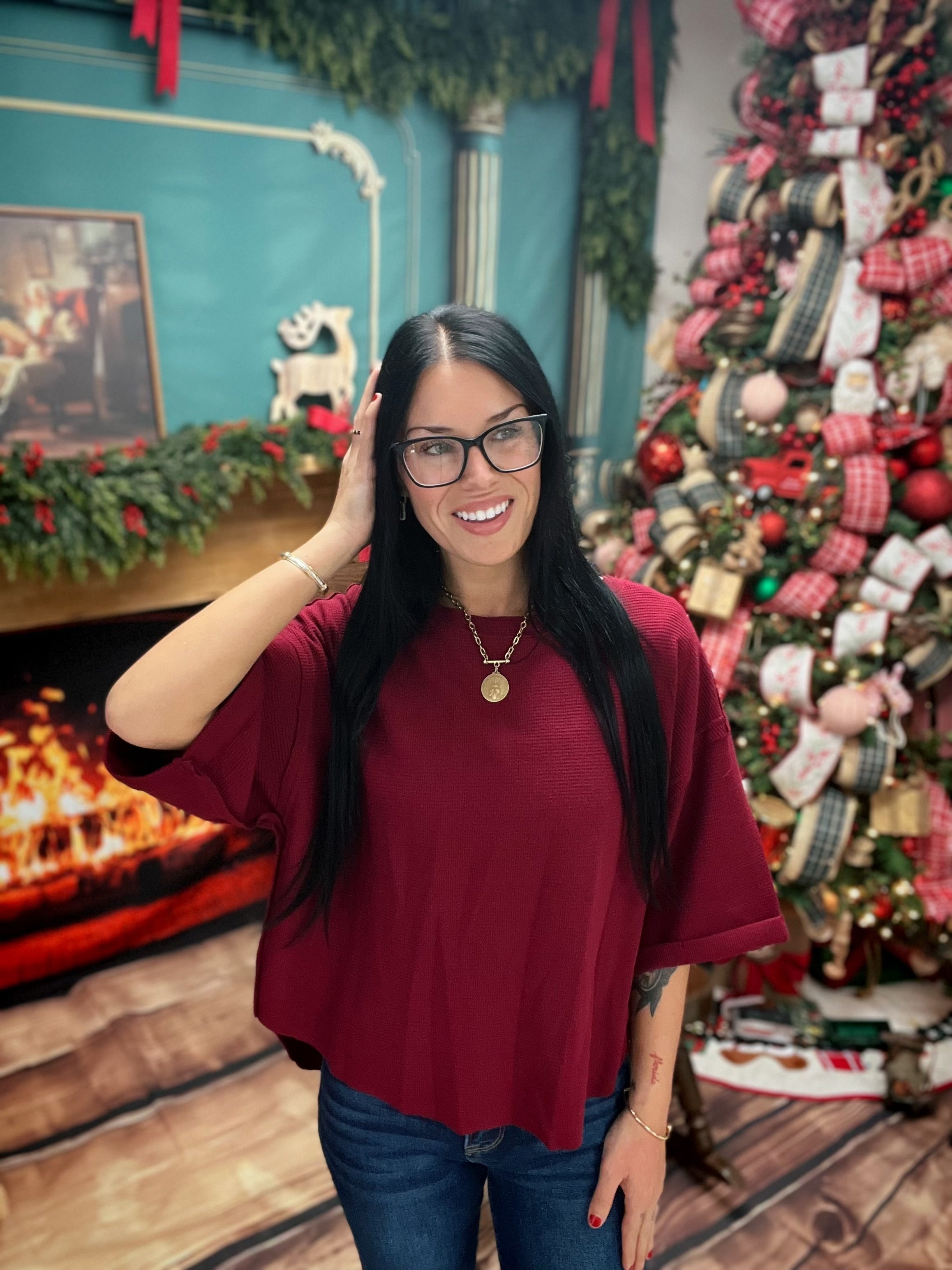 The Downtown Textured Boxy Top