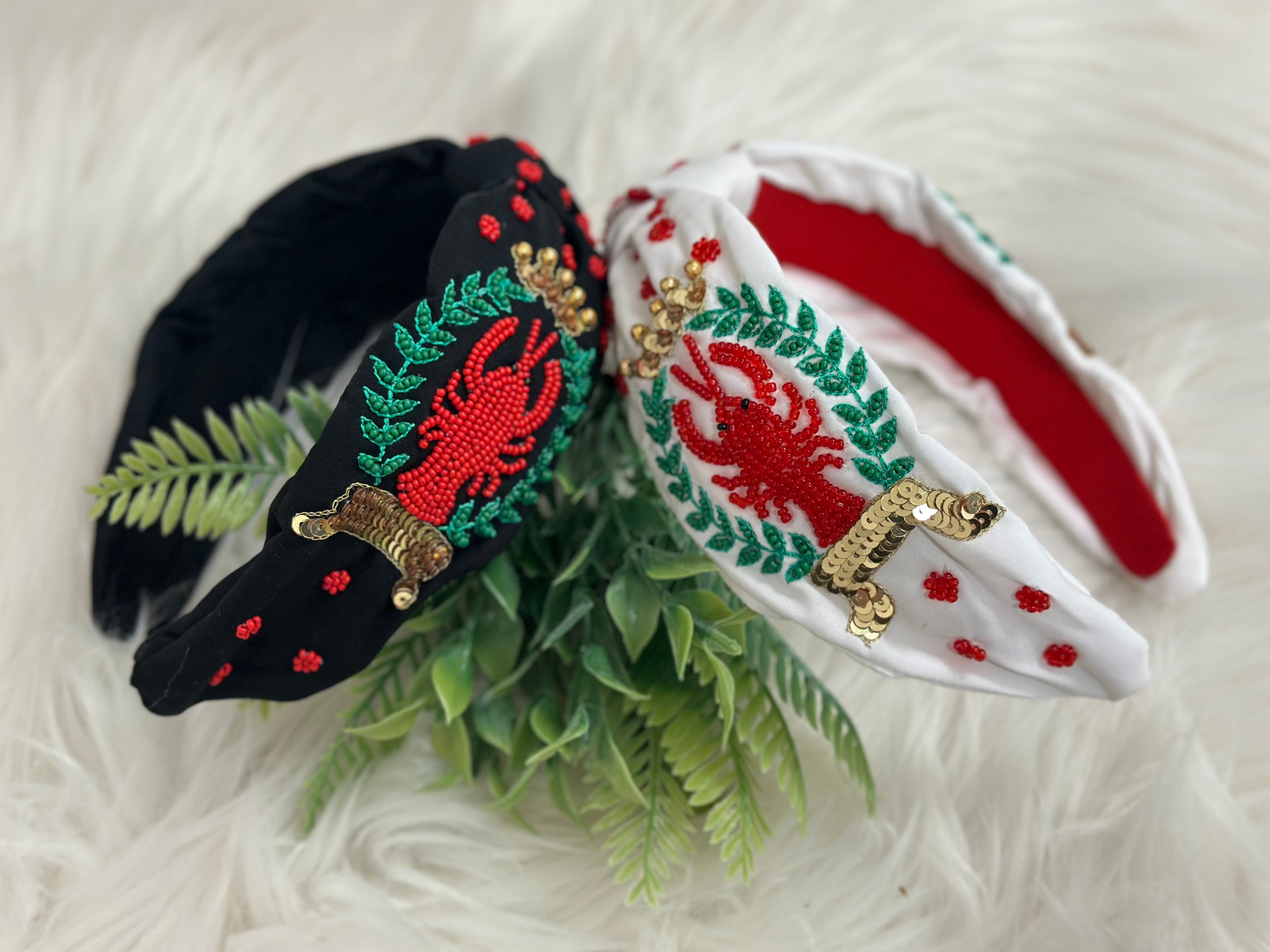 Beaded Crawfish Headbands