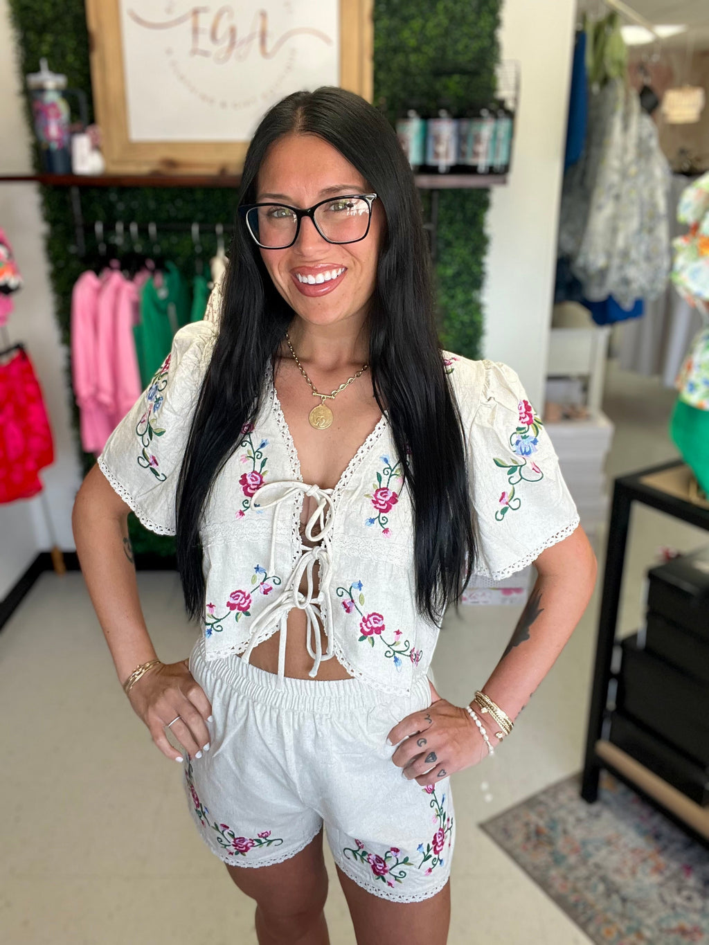 Western Vibes Floral Embroidered Set