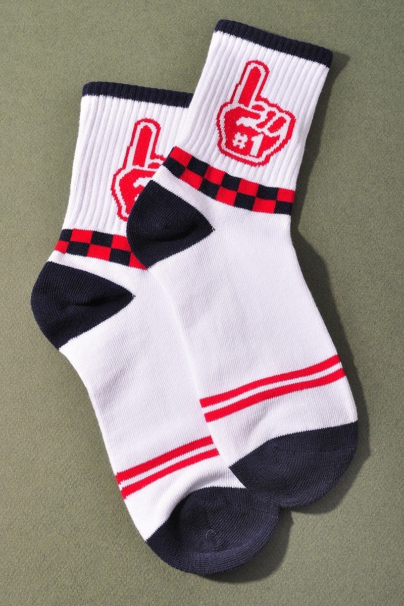 Number 1 Football Socks