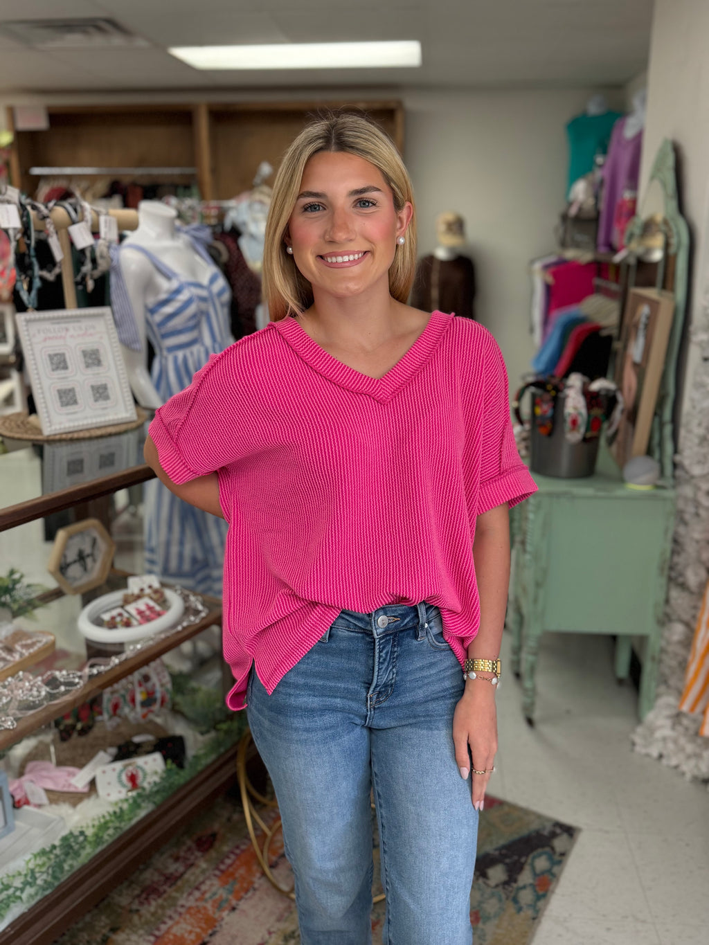 Cloud Nine V-Neck Tee