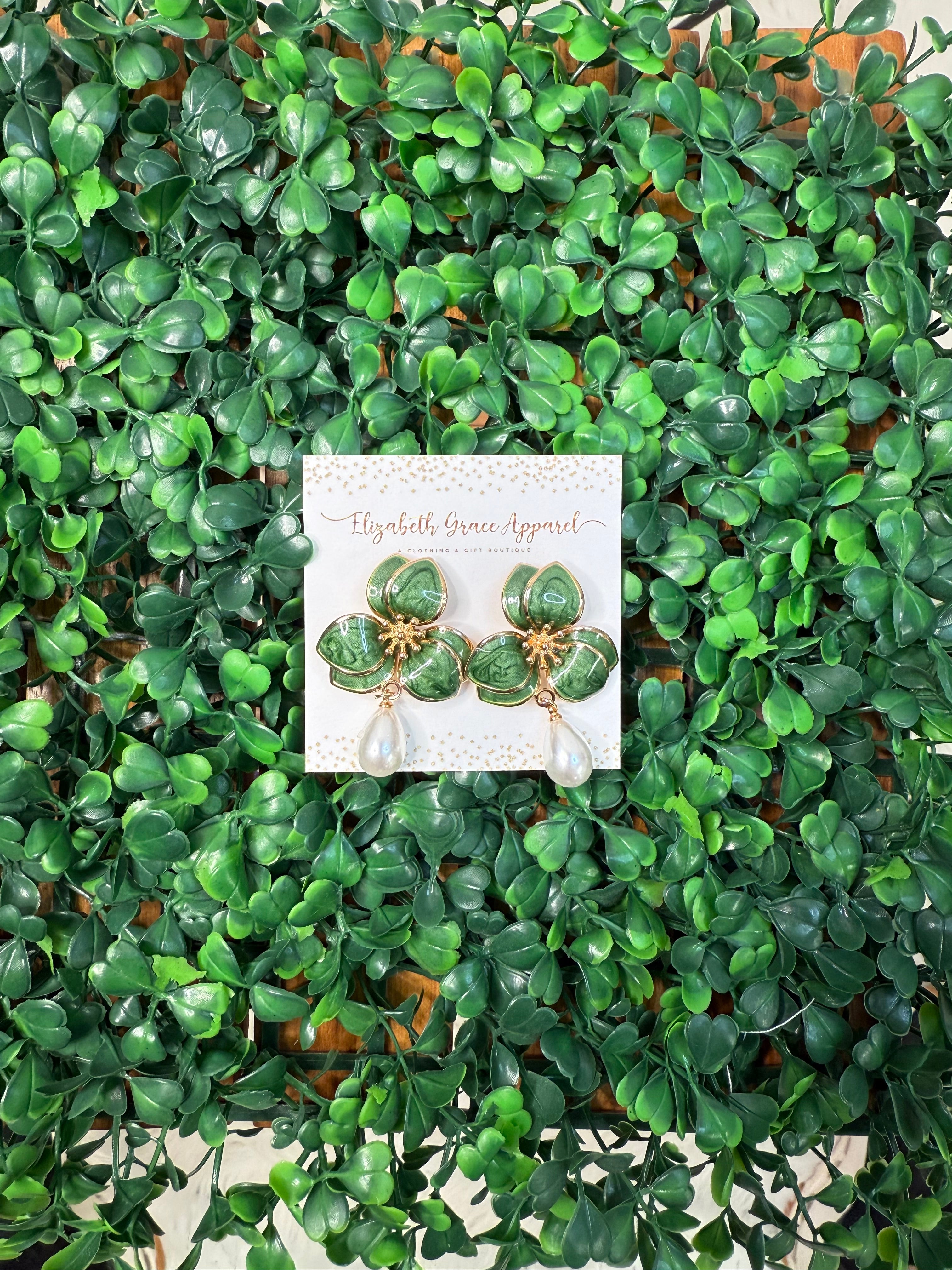 Garden Grace Pearl Drop Earrings