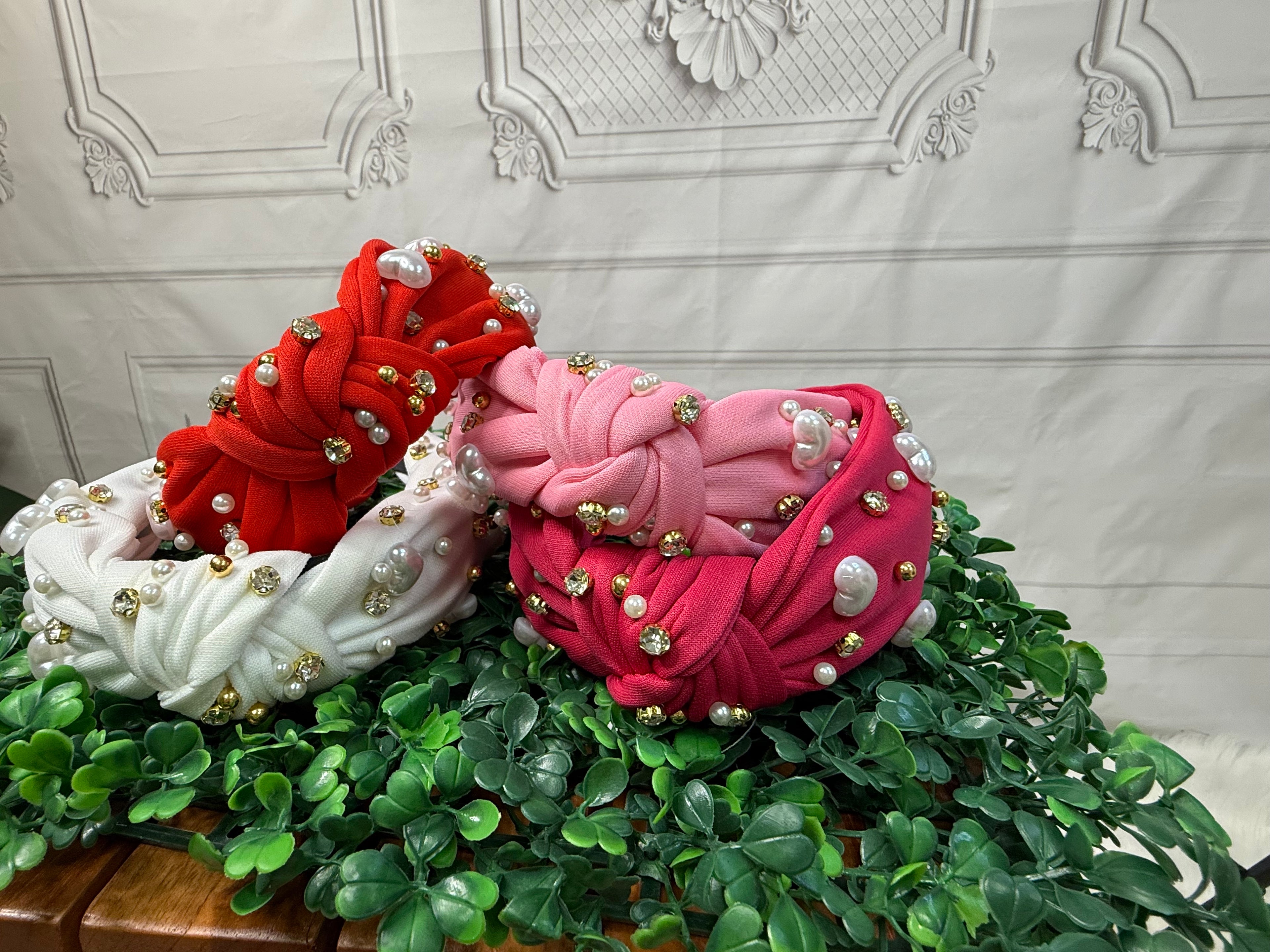 Pearl Crush Glam Knot Headbands