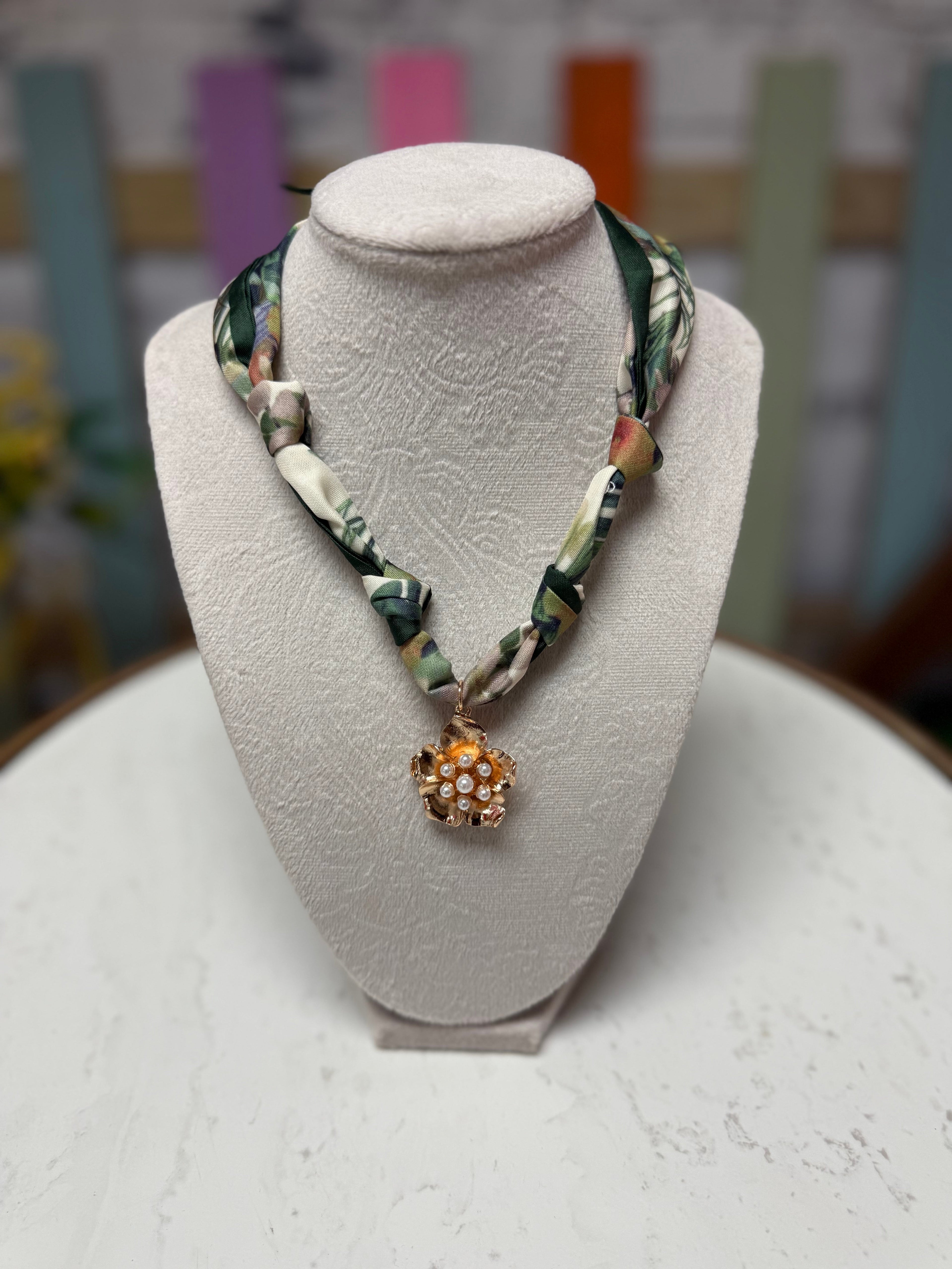 Charm Scarf Necklace