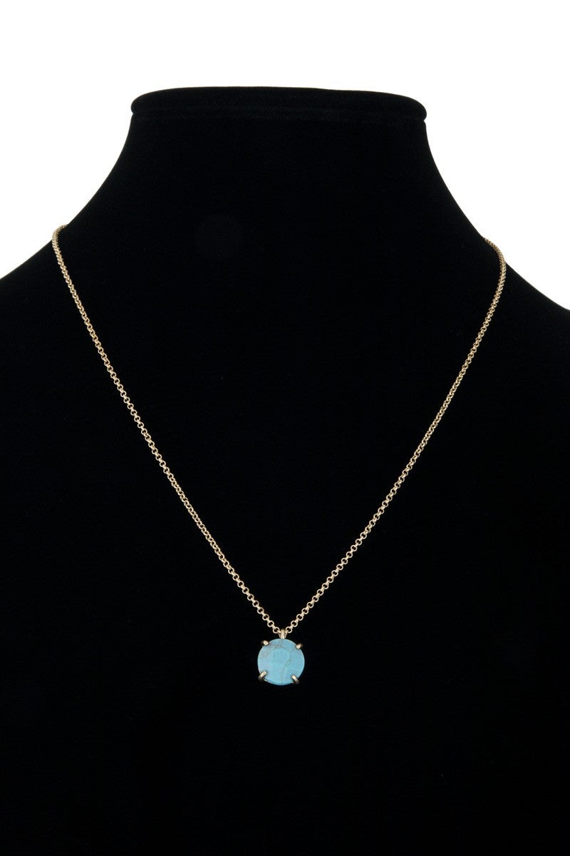 Natural Stone Charm Necklace