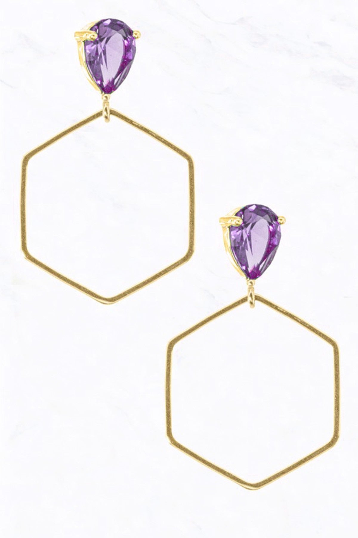 Glass Stone Colored Earrings