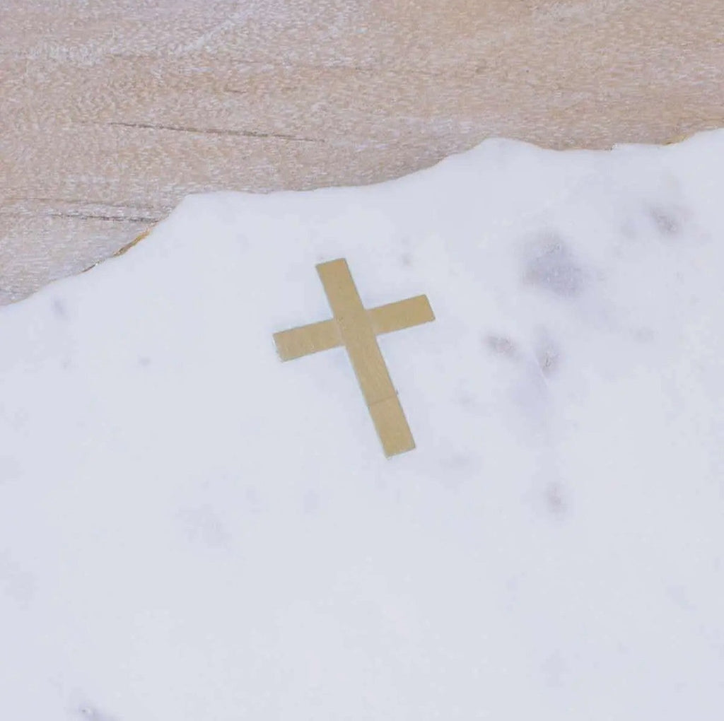 Cross Marble Serving Board