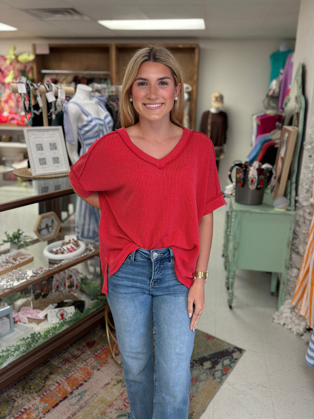 Cloud Nine V-Neck Tee